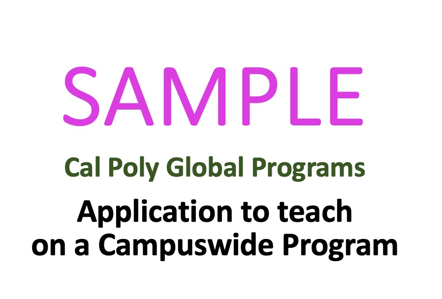 Sample_CPGP Campuswide Applica