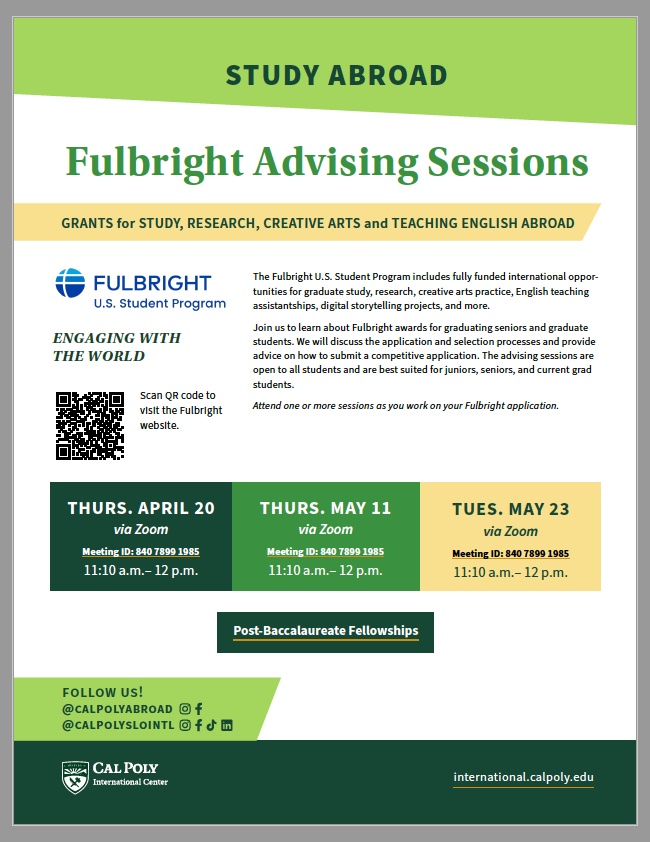 Fulbright Advising Flyer icon